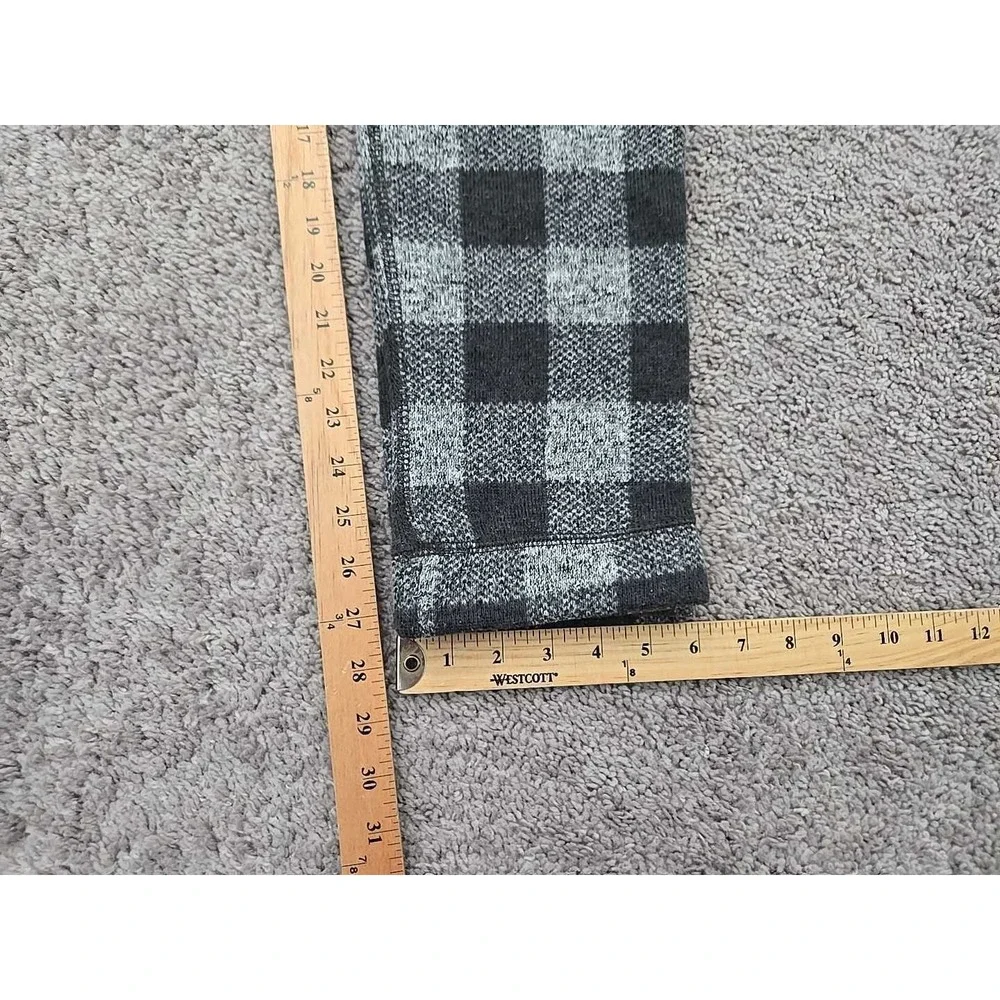 Gap Kids Pajama‎ Pants Youth Girls 14/16 Gray Plaid Pull On Knit Fleece Lounge